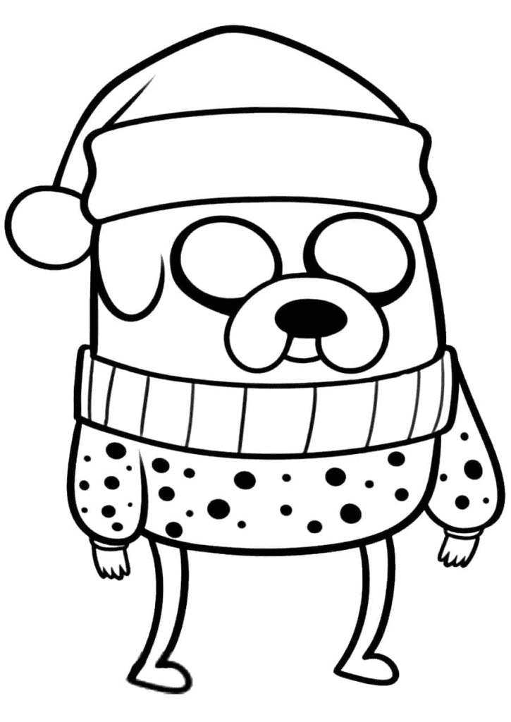 Jake em roupas de inverno de Adventure Time