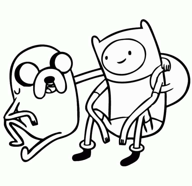 Jake with Finn Coloring Pages