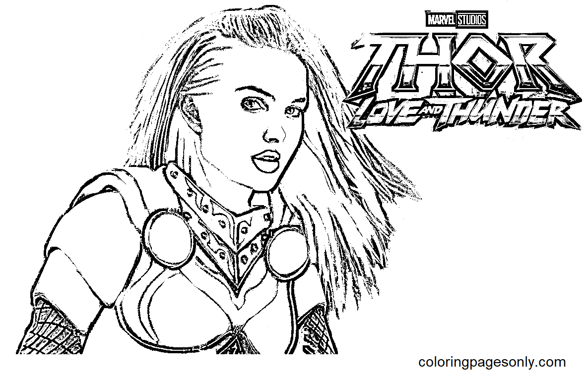 Jane Foster de Thor Love and Thunder Coloring Pages - Thor: Love and