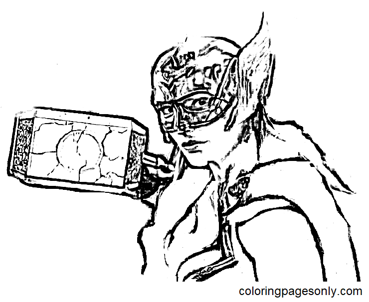 Jane Foster in Thor Love and Thunder Coloring Pages