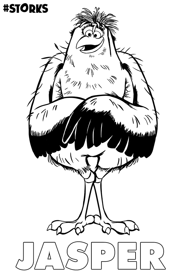 Jasper from Storks Movie Coloring Page