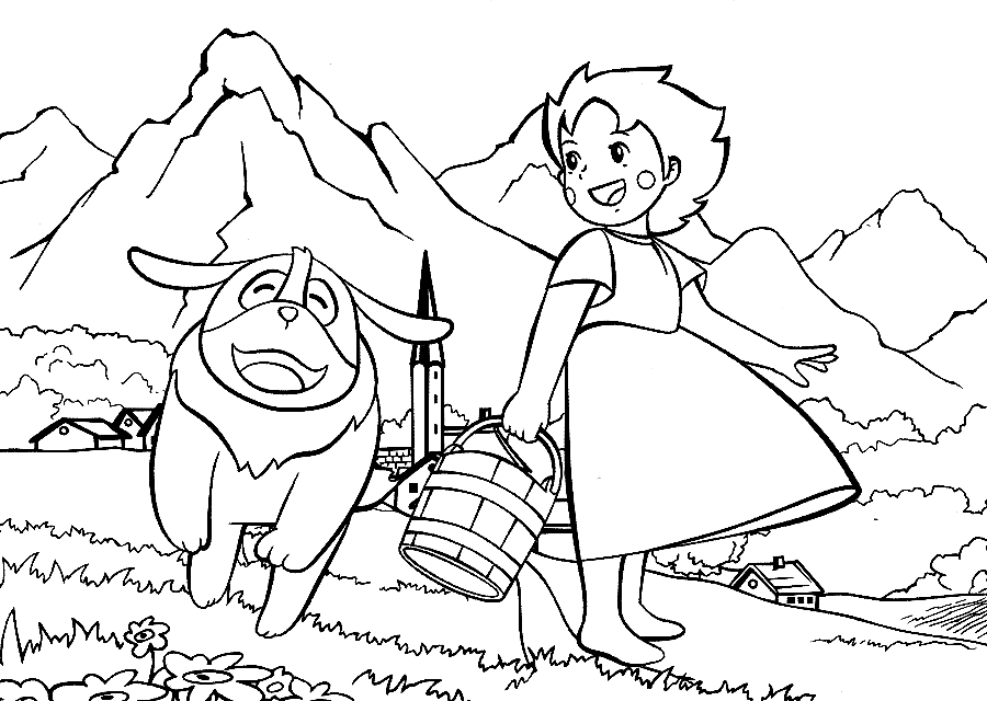 Josef and Heidi Coloring Pages