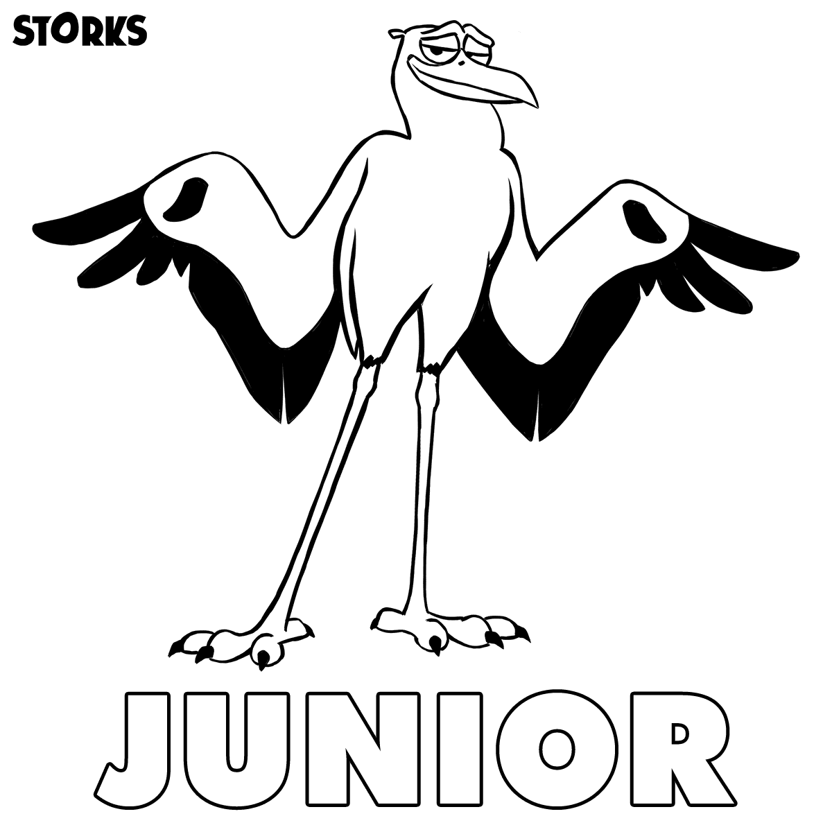 Junior from Storks Coloring Page