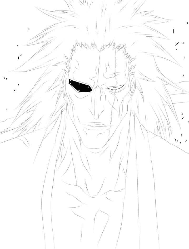 Kenpachi from Bleach Coloring Page