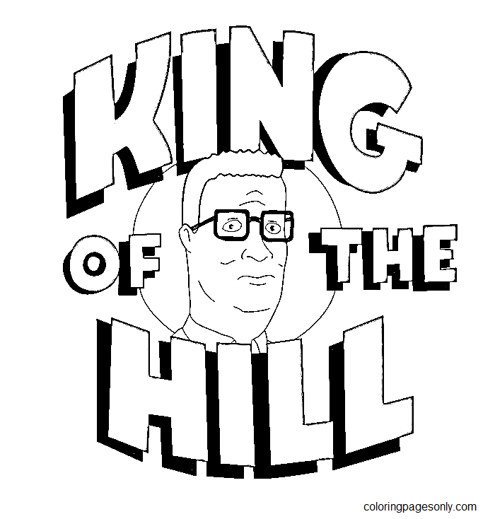 King of the Hill Coloring Page