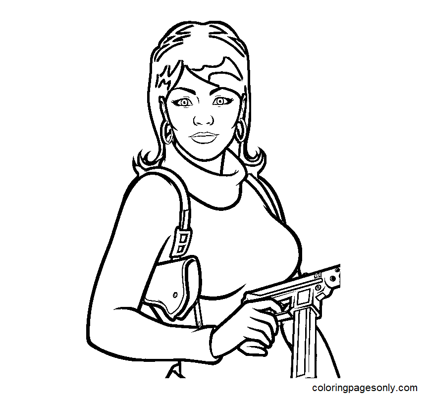 Lana Kane Archer Coloring Pages