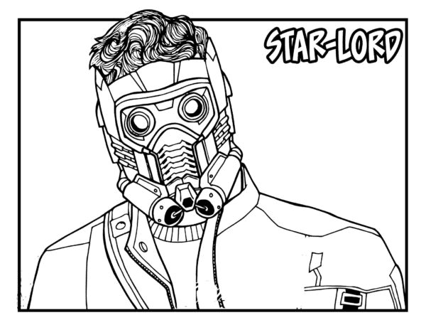 Leader of the Guardians of the Galaxy Coloring Page