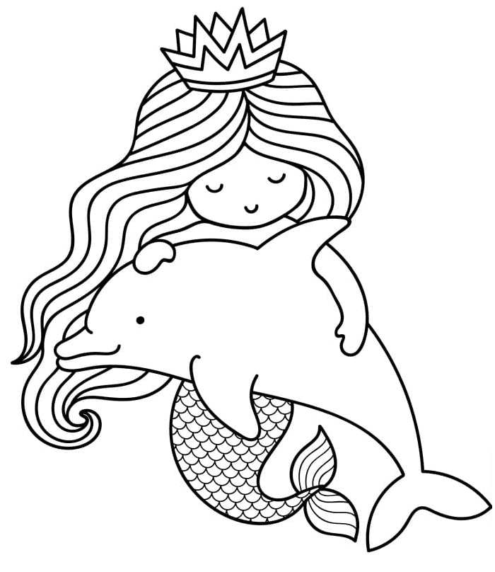 Little Mermaid and Dolphin from Mermaid