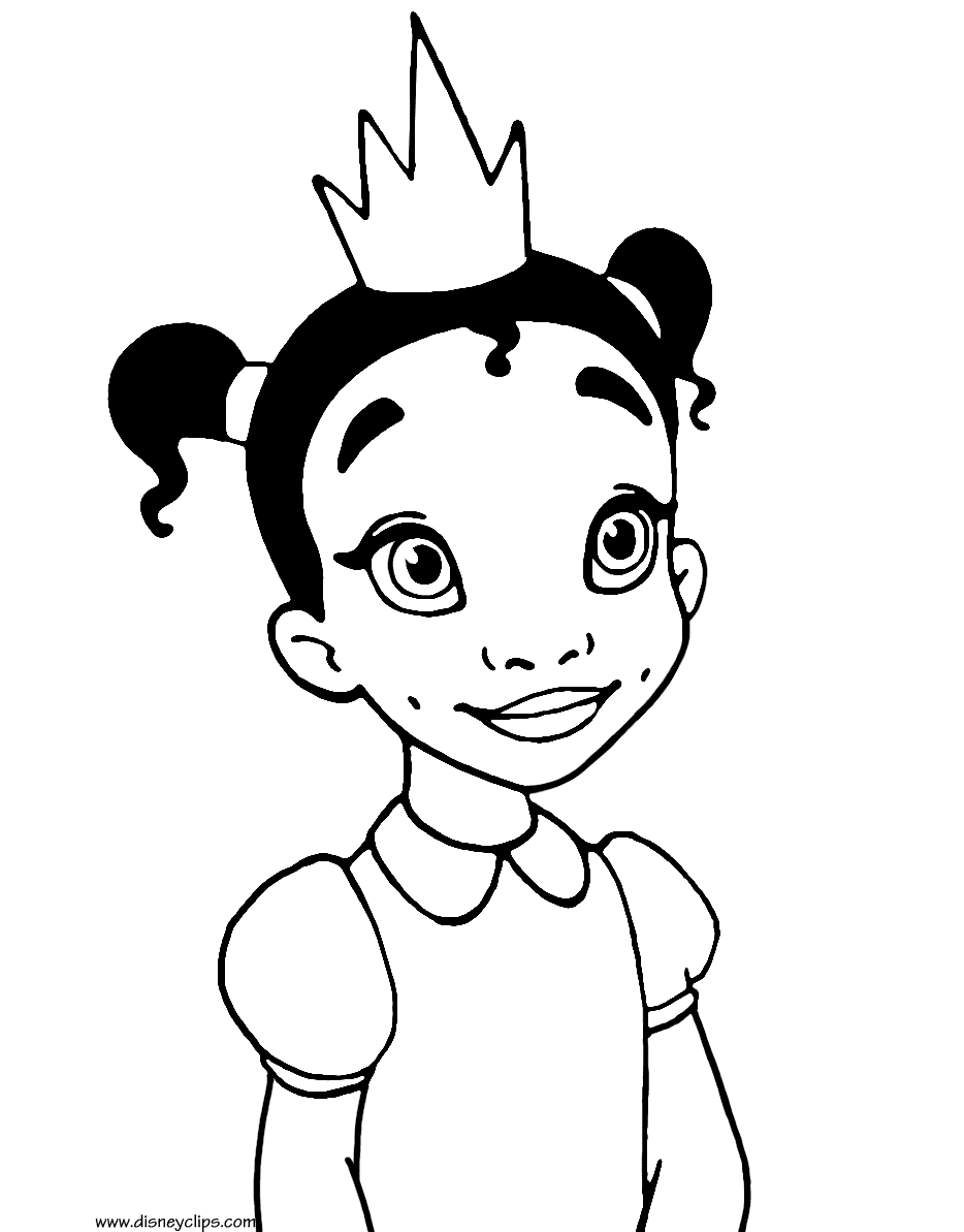 Little Tiana Coloring Page