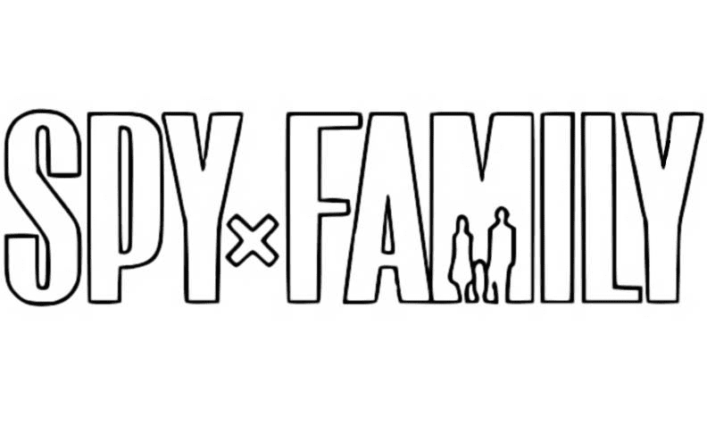 Logo Spy x Family Coloring Page