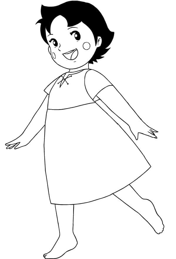 Lovely Heidi Coloring Page