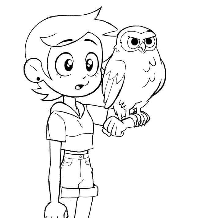 Luz Noceda and ‌Owlbert from The Owl House
