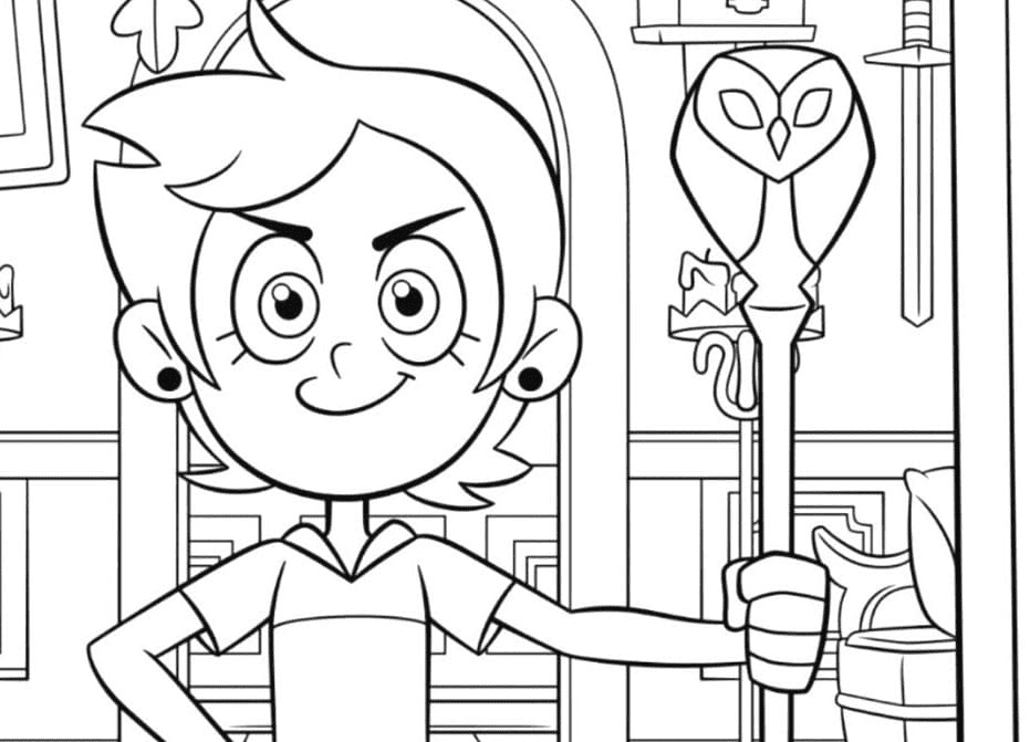 Luz with Staff Magic Coloring Page