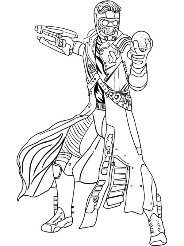 Master Shooter – Star Lord Coloring Page