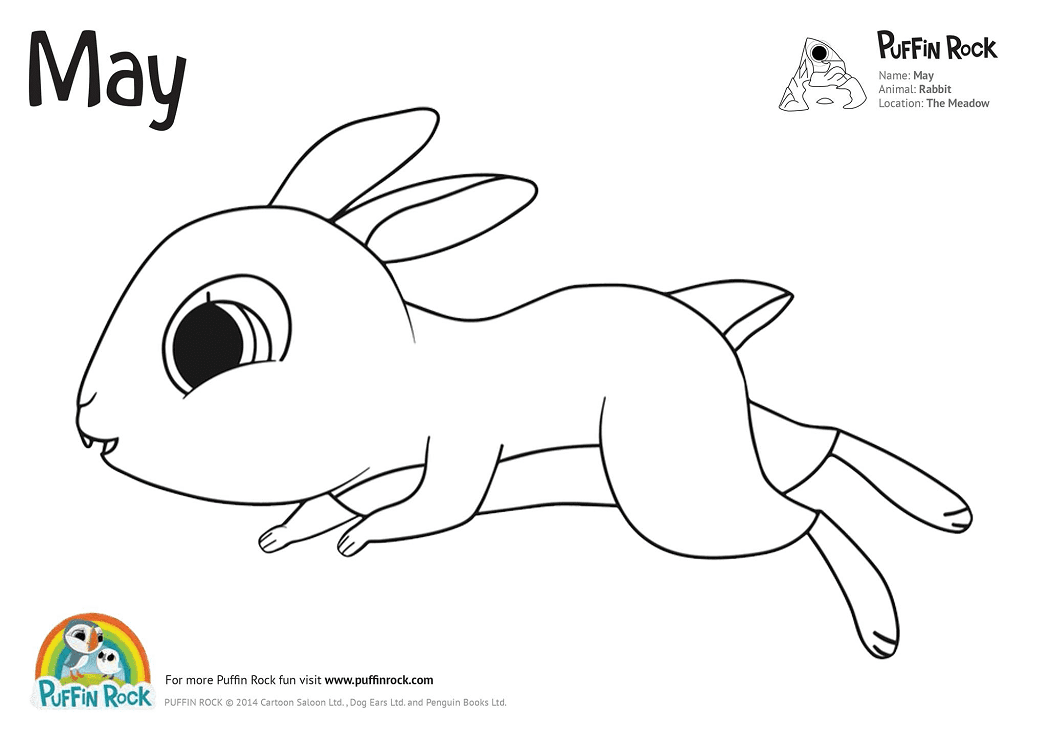 May in Puffin Rock Coloring Pages