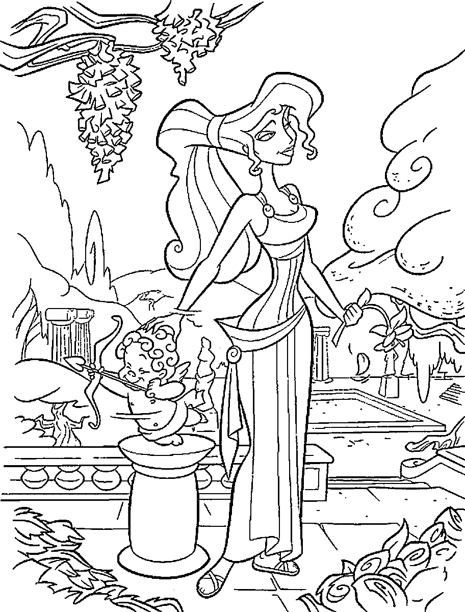 Megara from Hercules Coloring Page