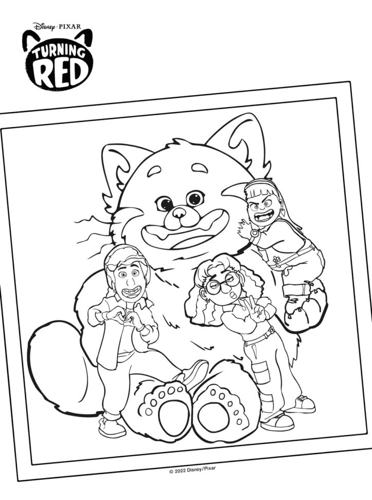 Mei Lee with Friends Coloring Page