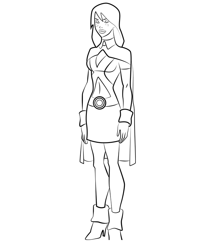 Miss Martian Young Justice Coloring Pages
