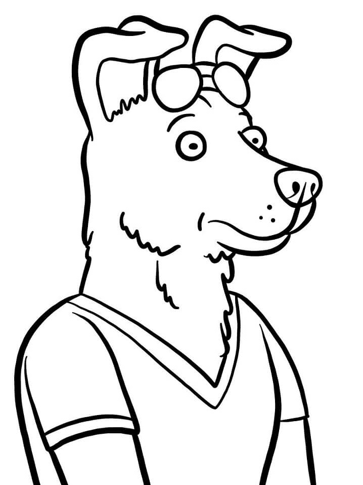 Mr. Peanutbutter From BoJack Horseman Coloring Pages