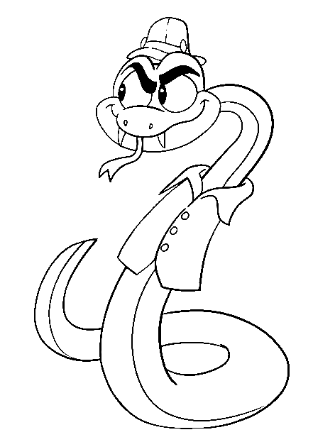 Mr. Snake in The Bad Guys Coloring Page
