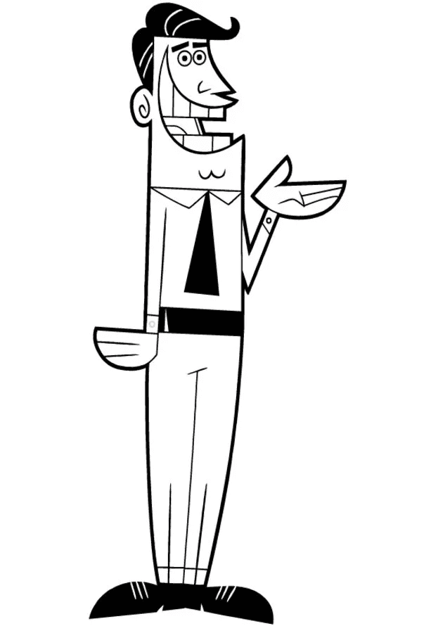 Mr. Turner from The Fairly OddParents Coloring Page