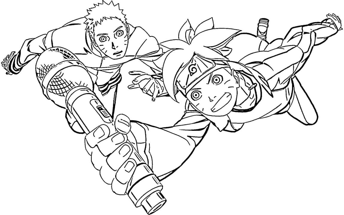 Desenhos para colorir de Naruto e Boruto - Desenhos para colorir gratuitos  para imprimir