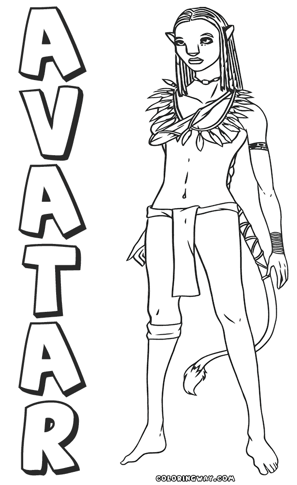 Neytiri - Avatar Coloring Pages