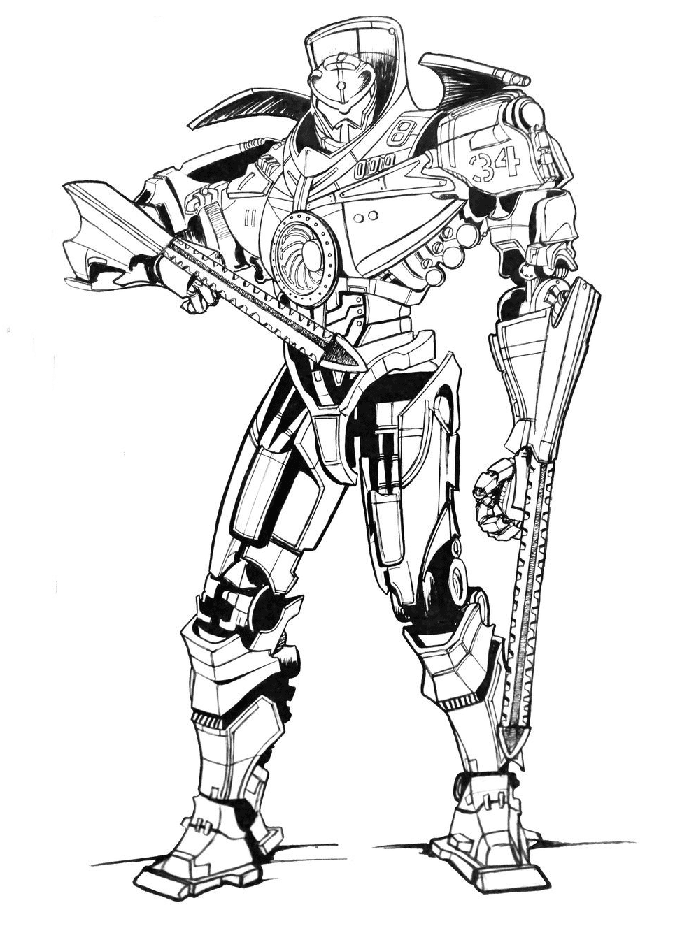 Pacific Rim Free Coloring Page