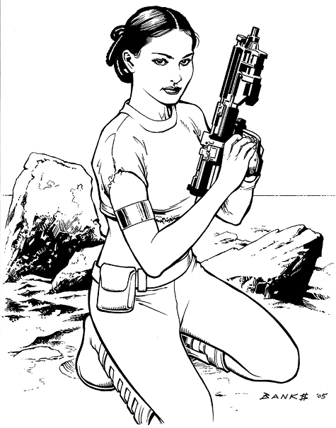 Padme in Star Wars Coloring Page