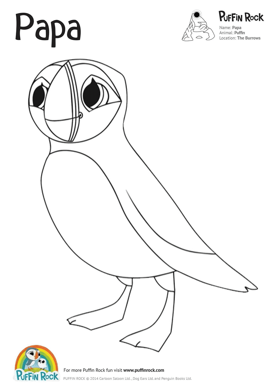 Papa from Puffin Rock Coloring Pages
