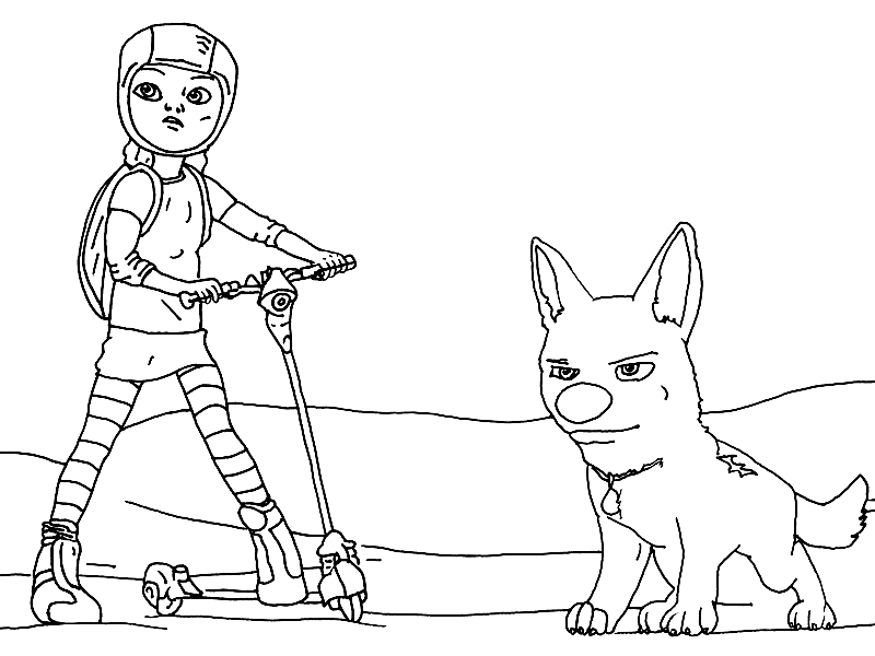 Penny And Bolt Coloring Page