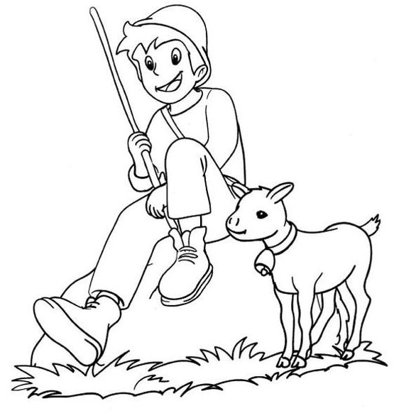 Peter and Goat from Heidi