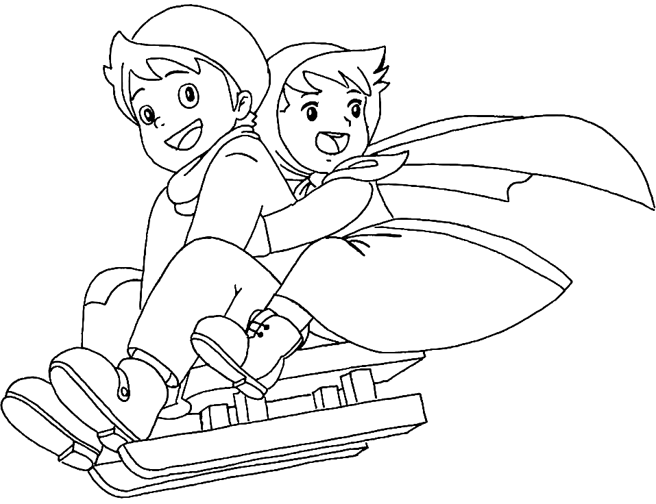 Peter and Heidi Coloring Pages