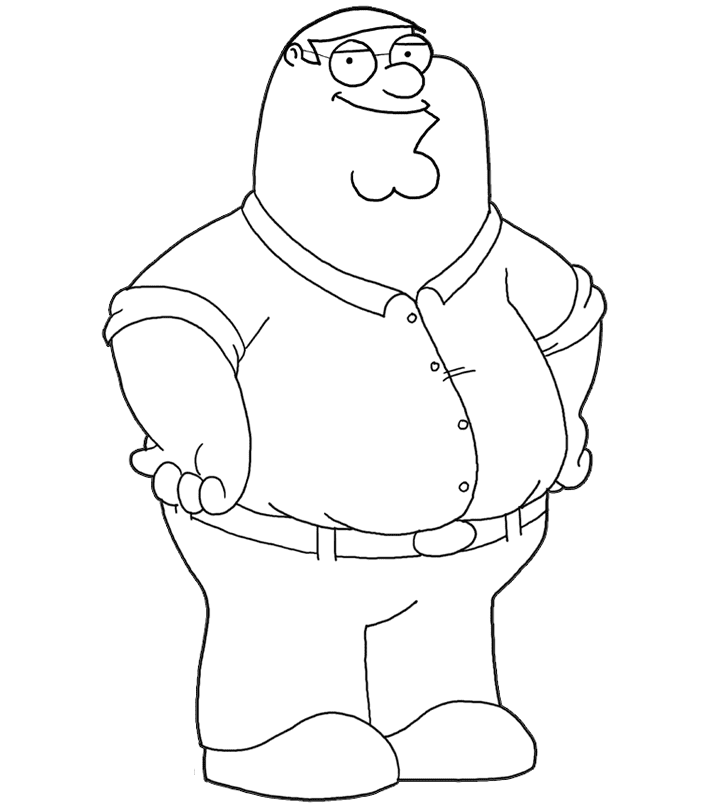Peter from Family Guy Coloring Page