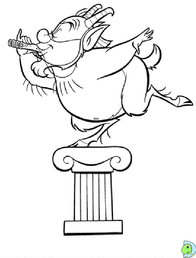 Philoctetes old Satyr Coloring Page