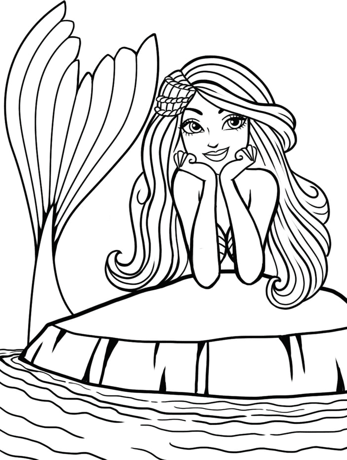 126 Mermaid Coloring Pages - ColoringPagesOnly.com