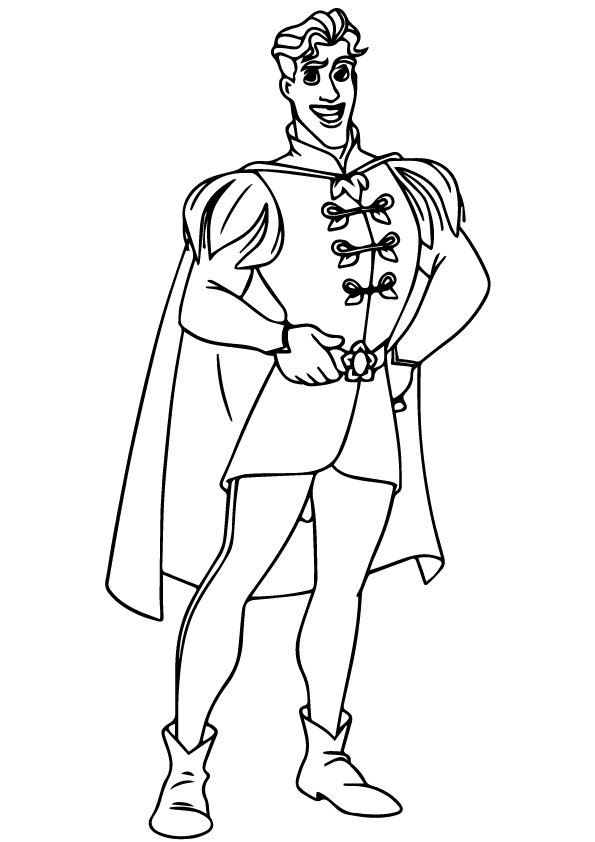 Prince Naveen from Princess and the Frog Coloring Page
