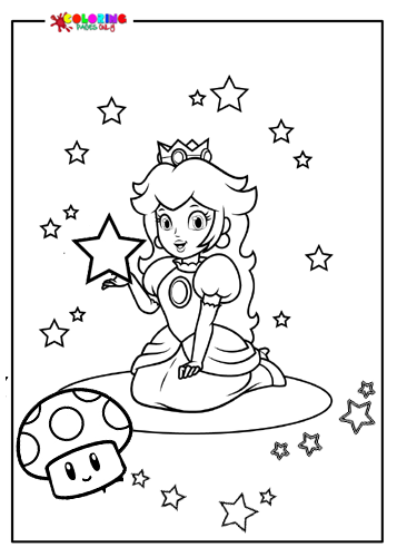 Princess-Peach-with-Mushroom