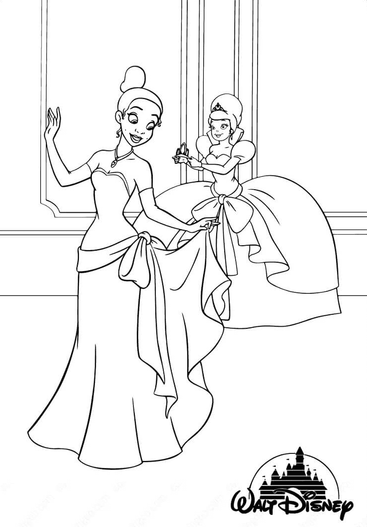  960  Coloring Pages Disney Tiana  Best HD