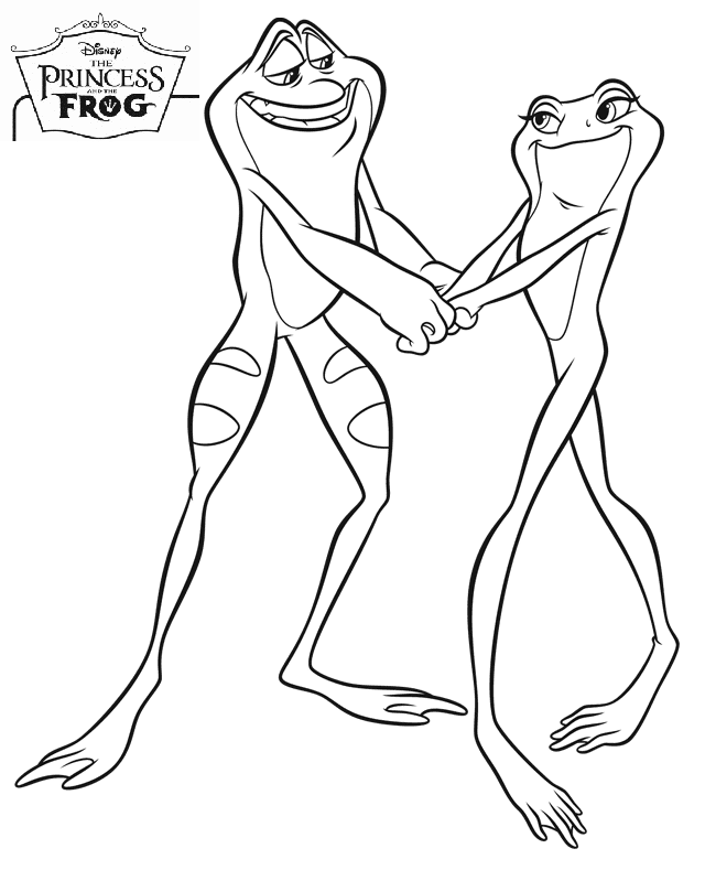 Princess and the Frog Printable Coloring Pages