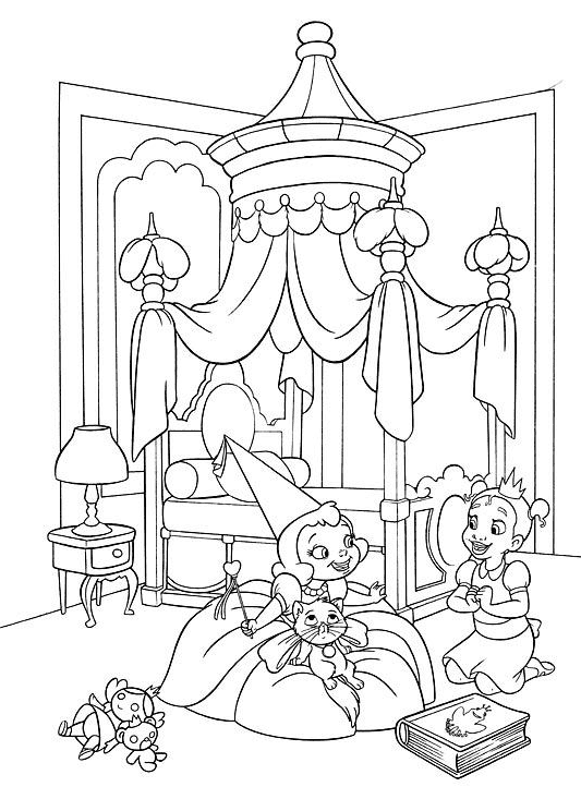 Princess and the Frog to print Coloring Pages