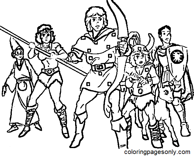 Printable Dungeons & Dragons Coloring Page
