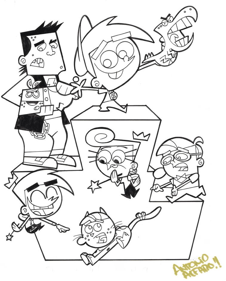 Printable Fairly OddParents Coloring Page