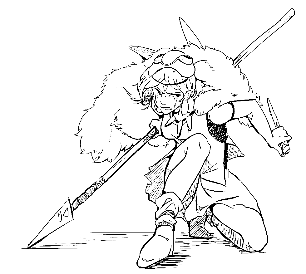 30 Princess Mononoke Coloring Pages Free Printable PDF