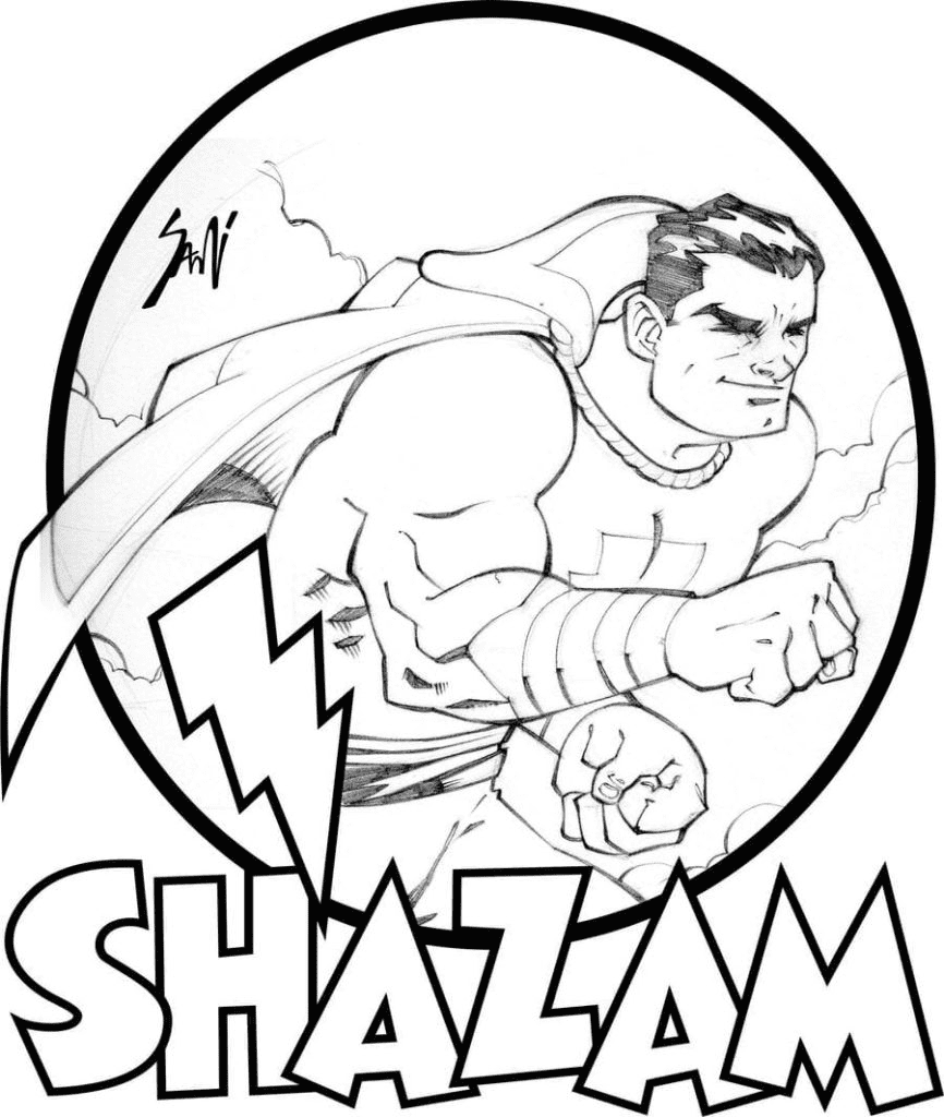Shazam 的可打印 Shazam DC 漫画