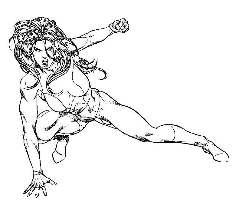 Printable She-Hulk Coloring Pages