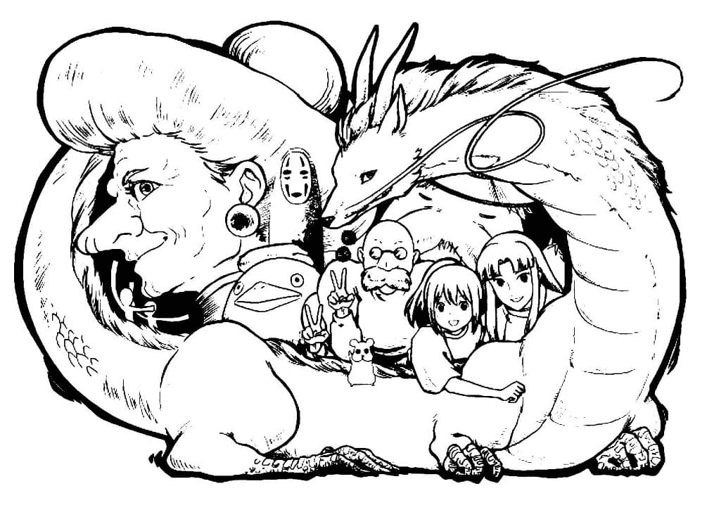 Printable Spirited Away Coloring Pages