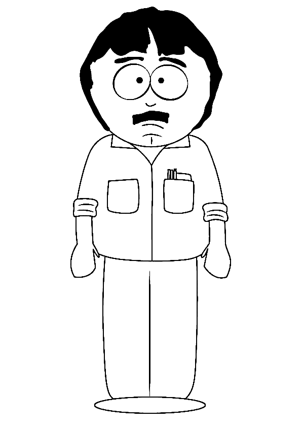 Randy Marsh from South Park Coloring Page