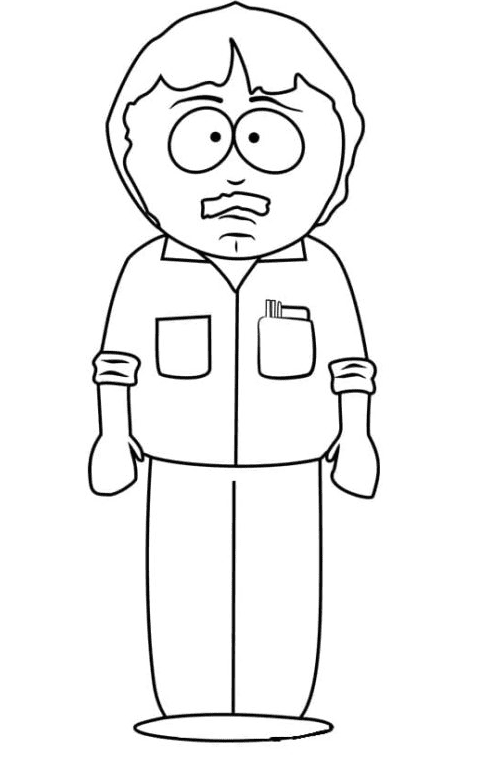 Randy Marsh Coloring Page