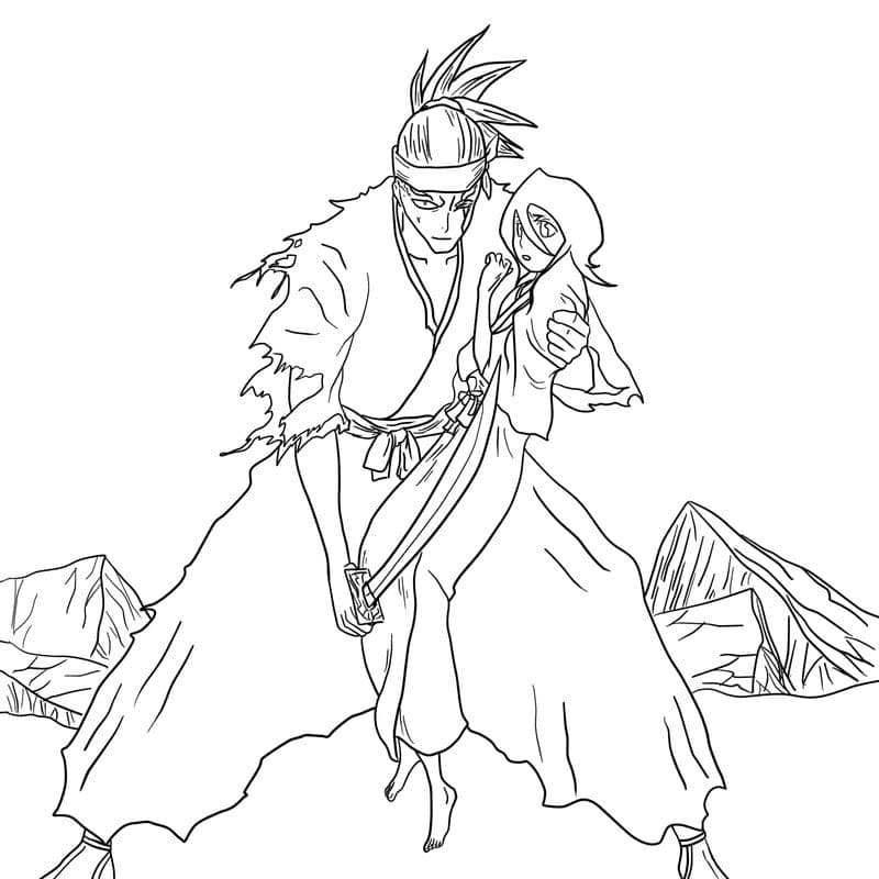 Renji Abarai in Bleach Coloring Pages